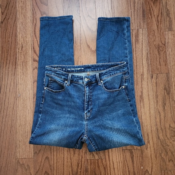 Talbots Flawless Women's 8 High Waist Straight Leg Medium Wash Jeans - Picture 4 of 5